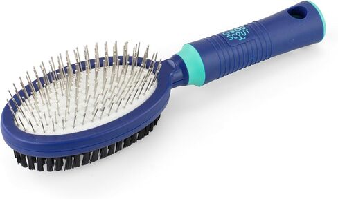 Good Scout 2-Piece Deshedding Tool Set with Comb & Soft Bristle Brush, Best Deshedding Tool for Dogs & Cats, Gentle, Safe & Effective Grooming Tool for Short or Long Haired Animals in Kuwait