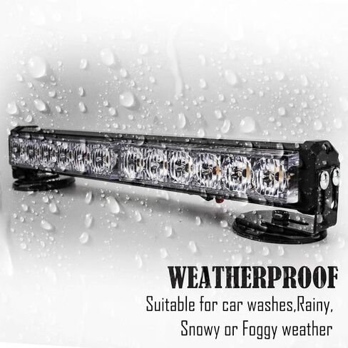 LE-JX أحمر/أبيض، بطارية لاسلكية، مستشار حركة المرور، أضواء الطوارئ، شريط منارة، ضوء تحذير ستروب، فلاش علوي للمخاطر مع قاعدة تثبيت مغناطيسية وقابس قابل لإعادة الشحن 12 فولت (أحمر/أبيض، 12 مصباح LED) in Kuwait