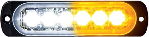 منتجات المشترين 8891902 ضوء ستروب LED أفقي رفيع 4.5 بوصة، كهرماني/شفاف in Kuwait