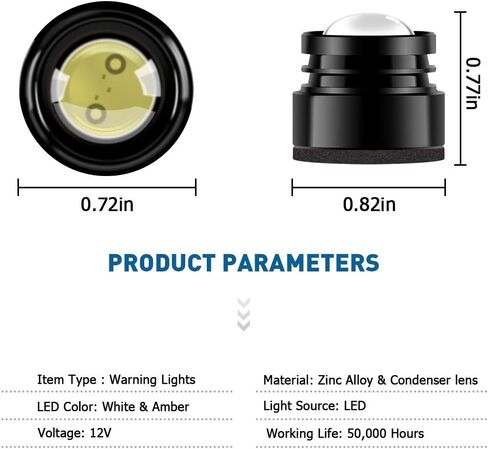 4 In 1 Amber&White LED Eagle Eye Warning Strobe Lights Super Bright And Waterproof With Wireless Remote Control, For Car Truck Motorcycle DRL Eagle Eye Light Warning Traffic Light 12V in Saudi Arabia