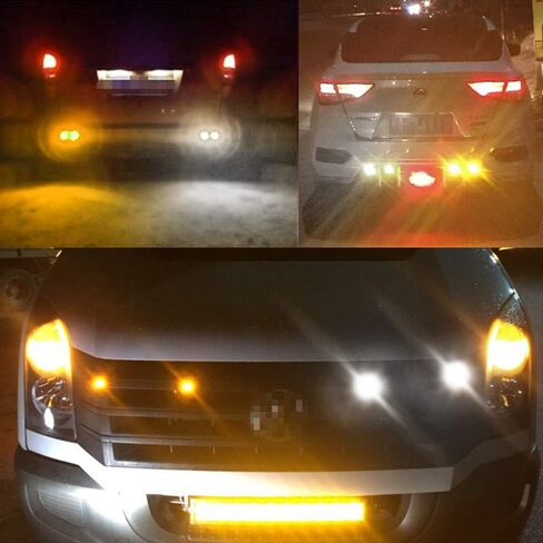4 In 1 Amber&White LED Eagle Eye Warning Strobe Lights Super Bright And Waterproof With Wireless Remote Control, For Car Truck Motorcycle DRL Eagle Eye Light Warning Traffic Light 12V in Saudi Arabia