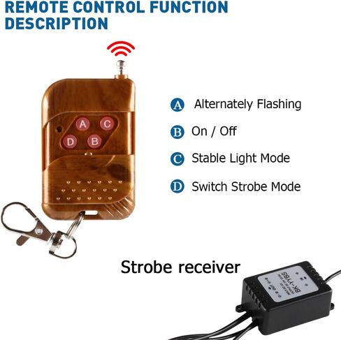4 In 1 Amber&White LED Eagle Eye Warning Strobe Lights Super Bright And Waterproof With Wireless Remote Control, For Car Truck Motorcycle DRL Eagle Eye Light Warning Traffic Light 12V in Saudi Arabia