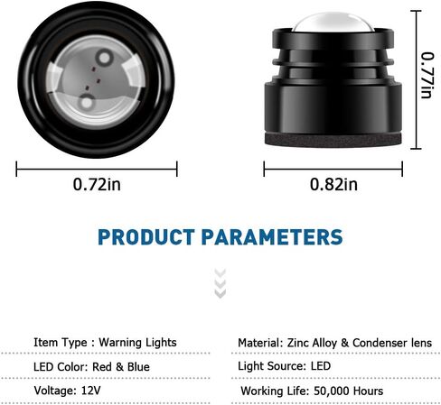 4 In 1 Amber&White LED Eagle Eye Warning Strobe Lights Super Bright And Waterproof With Wireless Remote Control, For Car Truck Motorcycle DRL Eagle Eye Light Warning Traffic Light 12V in Saudi Arabia