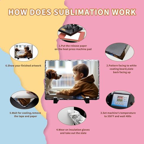 الفراغات لائحة التسامي، لوحة فارغة التسامي 7.7 ''x 5.7'' صورة صخرة لائحة مع حامل العرض وورق الإصدار القابل لإعادة الاستخدام للطفل والأسرة والهدايا التذكارية التخرج (4 حزمة) in Kuwait