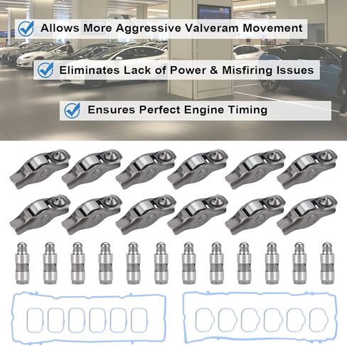 5184296AH مجموعة حشية صمامات أذرع الروك 5184332AA لـ 13-16 دودج تشارجر رام 1500 كرايسلر 200 300 جيب جراند شيروكي 3.6 لتر محرك 12 قطعة in Kuwait