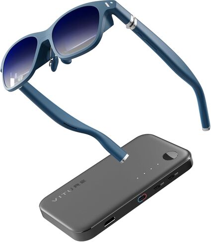 One Dock Pack: XR/AR Glasses & Mobile Dock, Compatible with Nintendo Switch, Switch OLED, Handhelds, Fire TV, Chromecast, Direct Play on PS/Xbox | Co-op & Movie Sharing | 13000mAh (Matte Blue) in Kuwait