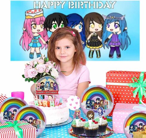 مجموعة أدوات تزيين حفلات أعياد الميلاد من Funneh Krew لافتة للأطفال لتزيين الكيك in Kuwait