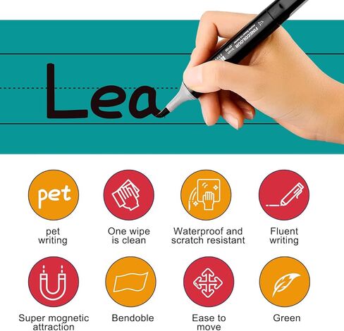 24 Pcs 12×3 Inch Magnetic Sentence Strips for Whiteboard & Classroom - Teachers Dry Erase Magnetic Sentence Strips - Office Supplies - School - Kindergarten in Saudi Arabia