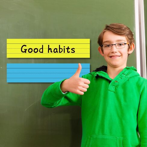 24 Pcs 12×3 Inch Magnetic Sentence Strips for Whiteboard & Classroom - Teachers Dry Erase Magnetic Sentence Strips - Office Supplies - School - Kindergarten in Saudi Arabia