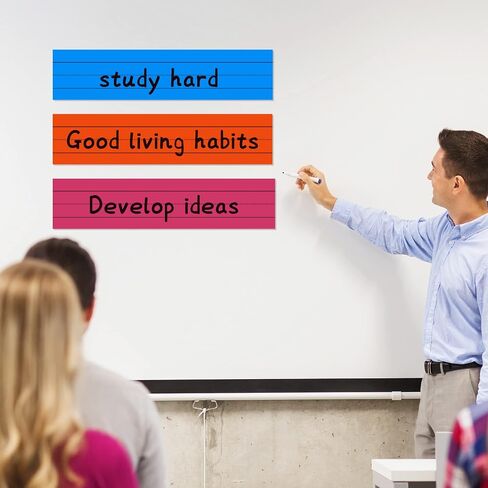 24 Pcs 12×3 Inch Magnetic Sentence Strips for Whiteboard & Classroom - Teachers Dry Erase Magnetic Sentence Strips - Office Supplies - School - Kindergarten in Saudi Arabia