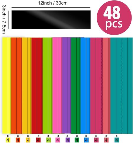 24 Pcs 12×3 Inch Magnetic Sentence Strips for Whiteboard & Classroom - Teachers Dry Erase Magnetic Sentence Strips - Office Supplies - School - Kindergarten in Saudi Arabia