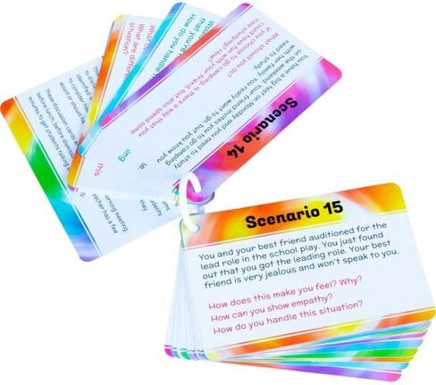 Really Good Stuff Social Skills Discussion Cards - Set of 20 Conversation Cards for Kids - Social Emotional Learning Activities for Understanding Social Rules and Developing Essential Social Skills in Saudi Arabia