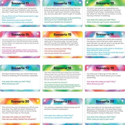 Really Good Stuff Social Skills Discussion Cards - Set of 20 Conversation Cards for Kids - Social Emotional Learning Activities for Understanding Social Rules and Developing Essential Social Skills in Saudi Arabia