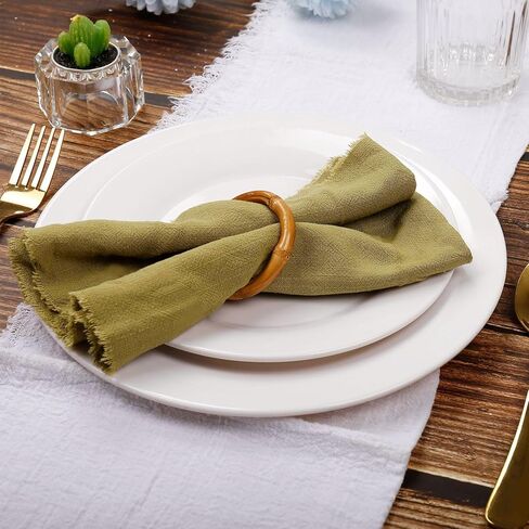 مجموعة حلقات مناديل خشبية من الخيزران مكونة من 8 قطع، حلقات حامل مناديل دائرية مصنوعة يدويًا من الخيزران الأصلي لتزيين الطاولة لحفلات الزفاف، وعيد الحب، والولائم، والكريسماس، وأعياد الميلاد، وعيد الشكر in Kuwait