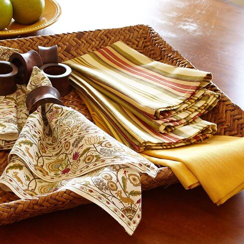 Handmade Concave Wood Napkin Ring Set with 4 Napkin Rings-Artisan Crafted in India in Saudi Arabia