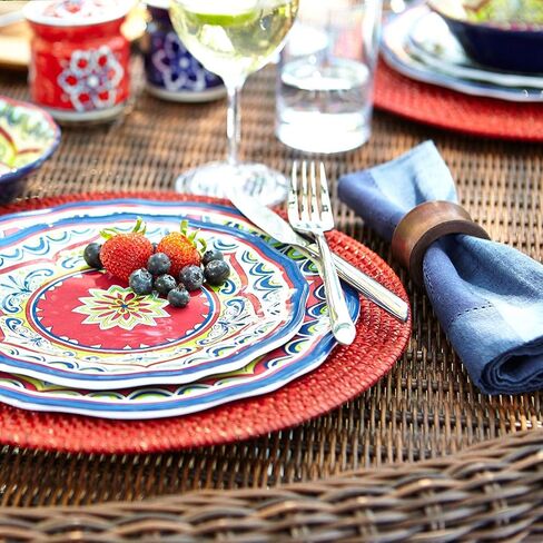 Handmade Concave Wood Napkin Ring Set with 4 Napkin Rings-Artisan Crafted in India in Saudi Arabia