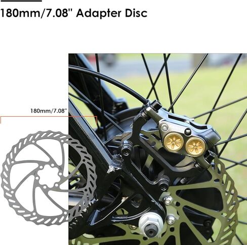 مجموعة فرامل قرصية هيدروليكية بأربعة مكابس للدراجات الجبلية، طقم فرامل قرصية للدراجة مع دوارات قرصية عائمة 180 مم، أمامي يسار 1000 مم خلفي أيمن 1800 مم طقم فرامل قرص هيدروليكي MTB مع قوة فرامل قصوى 610 نيوتن متر in Kuwait