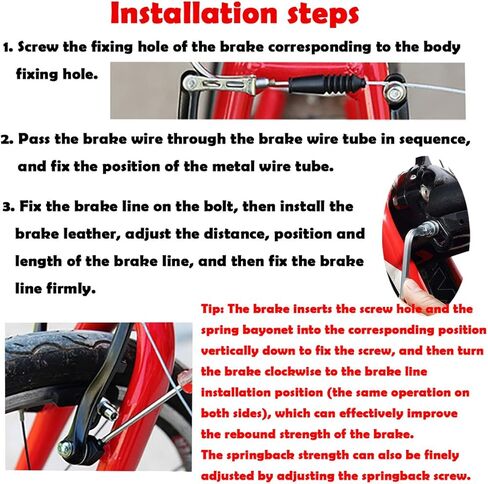 Bike Front & Rear Brake Levers, Brakes Cables, V-Brake Caliper Kit, Bicycle Bike V-Brake Set in Saudi Arabia