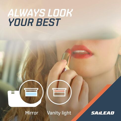 SAILEAD Left Driver Side Sun Visor Replacement with Light Compatible with 2013-2018 Nissan Pathfinder and 2014-2017 Infiniti QX60, Grey in Saudi Arabia