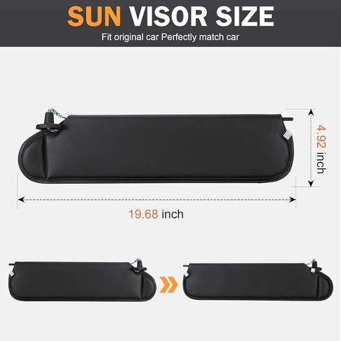 Left Driver Right Passenger Side Black Sun Visor Fit for Jeep Wrangler TJ 1997 1998 1999 2000 2001 2002 Sunvisor Replacement in Saudi Arabia