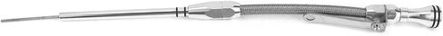 مقياس زيت مرن من الفولاذ المقاوم للصدأ مناسب لمحركات Chevy SB 265 283 327 350 383 400 لـ Chevy 350 مقياس زيت مرن sb 400 لـ 383 sbc جانب الركاب الأسود 307 محرك أنبوب مرن أنبوب كروم لـ in Saudi Arabia