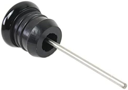 Black Shorty Style Oil Tank Dipstick w/Oil Temperature Gauge - Black Gauge Face w/Orange Needle - Fits 1979-2003 Harley Sportster XL & 1984-1999 Harley Softail Models - Replaces HD Part# 62668-87T in Kuwait