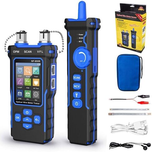 New Upgraded Network Cable Tester with Optical Power Meter VFL, RJ11 RJ45 Cable Toner Ethernet Cable Tester, CAT5 CAT6 Network Tester for Telephone, Ethernet, Video, PoE Ethernet Tester Wire Tracer in Saudi Arabia