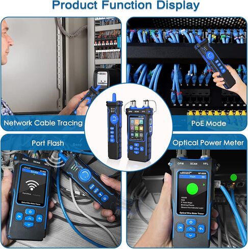 New Upgraded Network Cable Tester with Optical Power Meter VFL, RJ11 RJ45 Cable Toner Ethernet Cable Tester, CAT5 CAT6 Network Tester for Telephone, Ethernet, Video, PoE Ethernet Tester Wire Tracer in Saudi Arabia