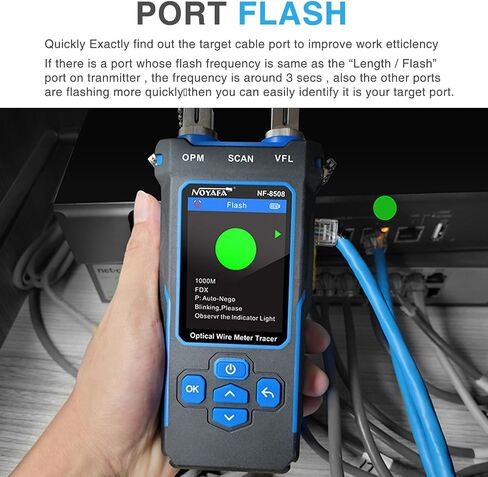 New Upgraded Network Cable Tester with Optical Power Meter VFL, RJ11 RJ45 Cable Toner Ethernet Cable Tester, CAT5 CAT6 Network Tester for Telephone, Ethernet, Video, PoE Ethernet Tester Wire Tracer in Saudi Arabia