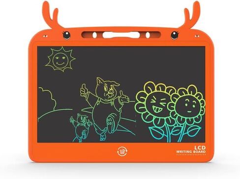 لوحة LCD للكتابة/الرسم التفاعلية الملونة ولوحة قابلة للمسح للأطفال مقاس 13.5 بوصة هدايا عيد الميلاد للأولاد والبنات (أزرق) in Saudi Arabia