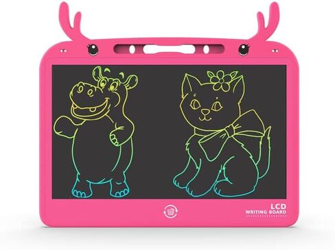 لوحة LCD للكتابة/الرسم التفاعلية الملونة ولوحة قابلة للمسح للأطفال مقاس 13.5 بوصة هدايا عيد الميلاد للأولاد والبنات (أزرق) in Saudi Arabia