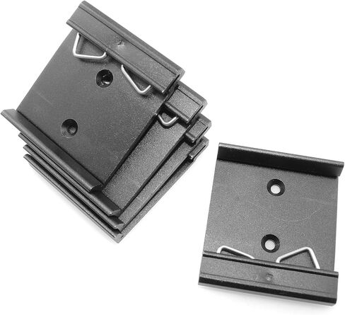 5PCS 35mm Din Rail Fixed Clamp Universal DIN Rail Mount Clip Aluminum Alloy Solid State Relay Clip for Relay Mounting DIN Rail Mounting Bracket 26 Width in Saudi Arabia