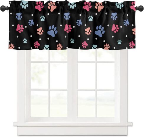 Kitchen Valances for Windows Rod Pocket Modern Farmhouse Curtain Valances for Bathroom Living Room Cactus 1 Panel, 54 x 18 Inch in Saudi Arabia