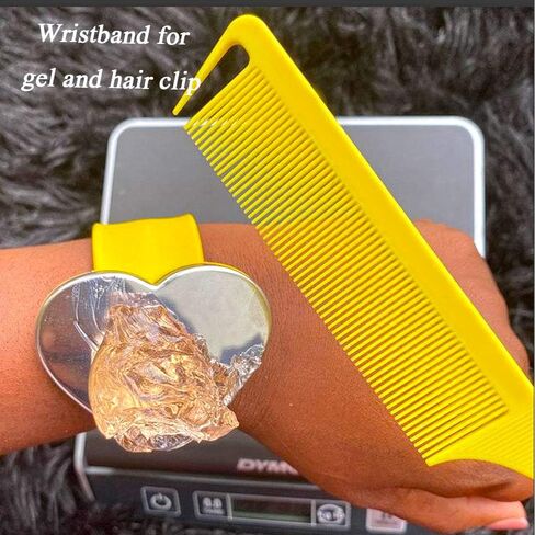 Braider Band and Comb Magnetic Braider Wristband With Parting Comb Bobbie Pin Hair Clips Magnetic Bracelet For Hairstylist Braiding Band Pin Holder Gel Band For Braiders Professional Braiding Tools in Saudi Arabia
