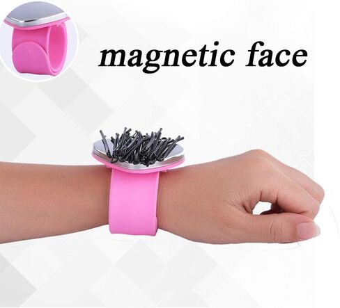 Braider Band and Comb Magnetic Braider Wristband With Parting Comb Bobbie Pin Hair Clips Magnetic Bracelet For Hairstylist Braiding Band Pin Holder Gel Band For Braiders Professional Braiding Tools in Saudi Arabia