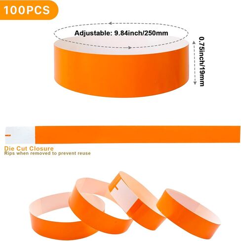 Paper Wristbands for Events, Party Wristbands for Events, Event Bracelets is Waterproof for Parties, Concerts, Sports, Fairs, Travel, Pool Pass(Red Colored) in Saudi Arabia