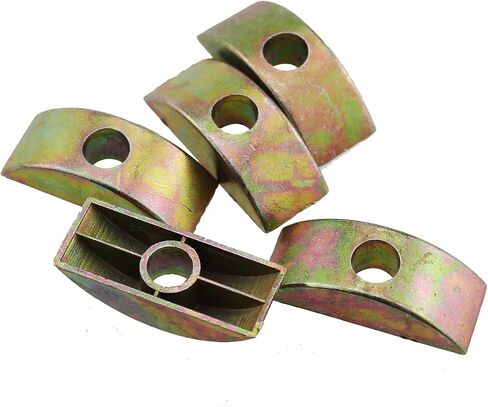 10PCS Alloy Half Moon Nut Furniture Connector Bronze Coloured Nut Spacer 29x11x8MM for Connecting Furniture in Saudi Arabia