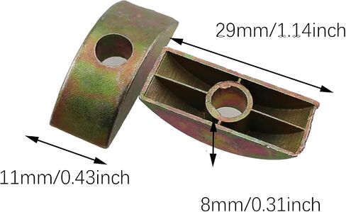 10PCS Alloy Half Moon Nut Furniture Connector Bronze Coloured Nut Spacer 29x11x8MM for Connecting Furniture in Saudi Arabia