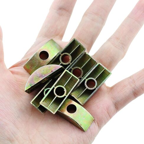 10PCS Alloy Half Moon Nut Furniture Connector Bronze Coloured Nut Spacer 29x11x8MM for Connecting Furniture in Saudi Arabia