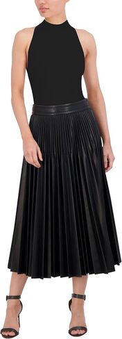 BCBGMAXAZRIA womens Mock Neck Sleeveless Pullover Bodysuit With Snap Button Closure in Saudi Arabia