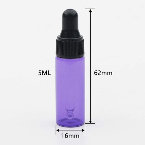 5ml Small Dropper Bottles Empty Essential Oil Glass Bottle Lotion Perfume Sample Vials with Glass Eye Dropper, Pack of 20 in Saudi Arabia