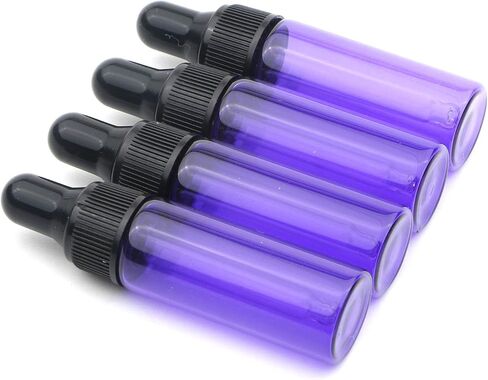 5ml Small Dropper Bottles Empty Essential Oil Glass Bottle Lotion Perfume Sample Vials with Glass Eye Dropper, Pack of 20 in Saudi Arabia