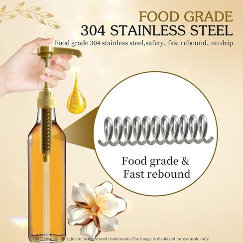Gold Syrup Pump 4Pcs Pumps for Syrup Bottles Fits 750ml-25.4oz Bottles Syrup Pump Dispenser with No Dripping Coffee Syrup Pump Dispenser for Torani Monin DaVinci Jordan's Skinny and Upouria in Kuwait