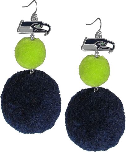 Siskiyou NFL unisex-adult Pom Pom Earrings in Saudi Arabia