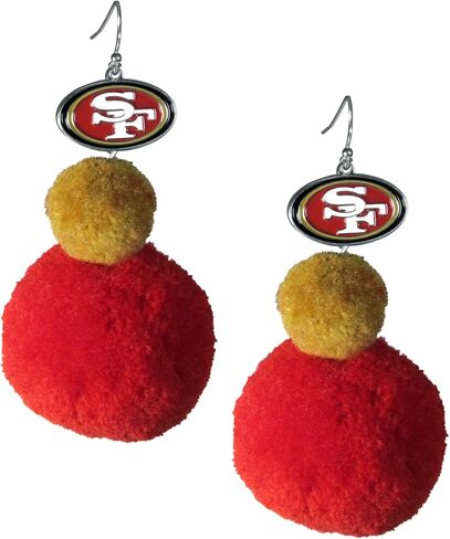 Siskiyou NFL unisex-adult Pom Pom Earrings in Saudi Arabia