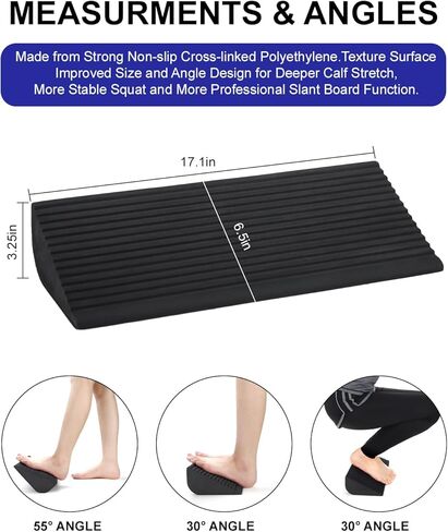 لوح مائل لنقالة الساق وإسفين القرفصاء، نقالة الساق إسفين للعلاج الطبيعي ونقالة اللفافة لتخفيف التهاب وتر العرقوب، وتخفيف آلام الساق، نقالة الساق لتعزيز الأداء الرياضي in Kuwait