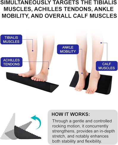 لوح مائل لنقالة الساق وإسفين القرفصاء، نقالة الساق إسفين للعلاج الطبيعي ونقالة اللفافة لتخفيف التهاب وتر العرقوب، وتخفيف آلام الساق، نقالة الساق لتعزيز الأداء الرياضي in Kuwait