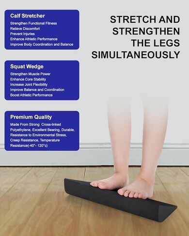 لوح مائل لنقالة الساق وإسفين القرفصاء، نقالة الساق إسفين للعلاج الطبيعي ونقالة اللفافة لتخفيف التهاب وتر العرقوب، وتخفيف آلام الساق، نقالة الساق لتعزيز الأداء الرياضي in Kuwait