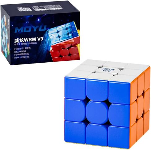 Moyu Weilong WRM V9 2023 Maglev Ball-core مطلي بالأشعة فوق البنفسجية، مكعب سرعة مغناطيسي 3x3، مكعب سرعة بدون ملصقات Moyu Weilong MagLev لغز المكعب السحري in Kuwait