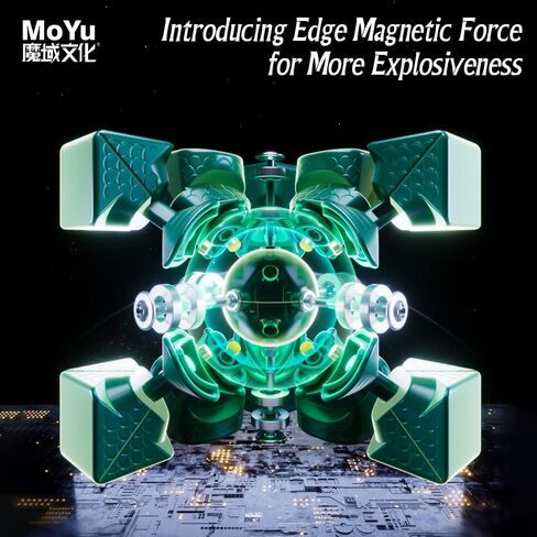 Moyu Weilong WRM V9 2023 Maglev Ball-core مطلي بالأشعة فوق البنفسجية، مكعب سرعة مغناطيسي 3x3، مكعب سرعة بدون ملصقات Moyu Weilong MagLev لغز المكعب السحري in Kuwait